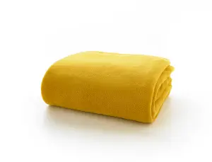 SuperSoft Warm Snuggle Throw 140x180cm Mustard