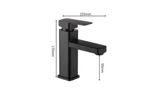 Square weighted faucet basin faucet hot and cold household bathroom bathroom counter