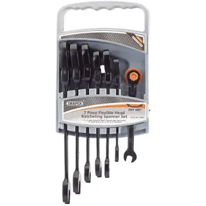 Draper Combination Spanner Set with Flexible Heads 7 Piece 15087