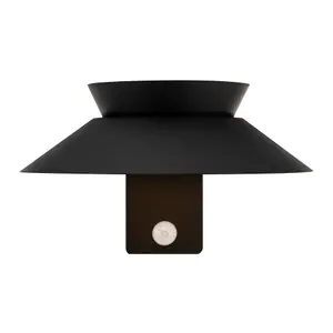 Nordlux Justina Outdoor Patio Terrace Garden Wall Solar Light In Black (Height) 14.5cm