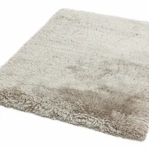 Handmade Rug, Luxurious Rug for Bedroom, Easy to Clean Plain DiningRoom Rug, Sparkle Rug, Sand Shaggy Rug-70cm X 140cm