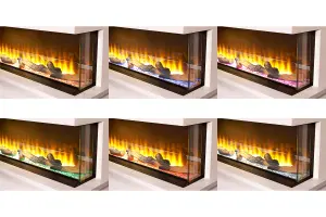 Adam Sahara Panoramic Media Wall Electric Fire, 61 Inch