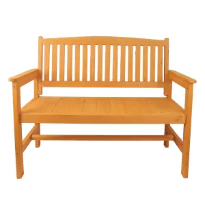 2 Seater Modern Wooden Garden Bench