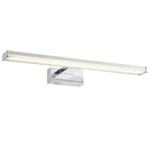 LED Bathroom Wall Light 8W Cool White IP44 Chrome Over Cabinet Bar Strip Lamp