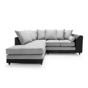 Dylan Corner Sofa Left Facing in Light Grey