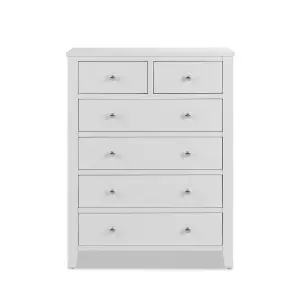 Brooklyn White 2 Over 4 Chest of Drawers