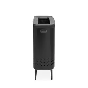 Brabantia Bo Hi 2 x 45 Litre Laundry Bin Matt Black