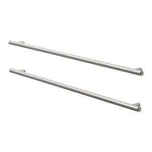 GoodHome Annatto Nickel effect Kitchen cabinets Bar Pull Handle (L)51cm (D)32mm, Pack of 2