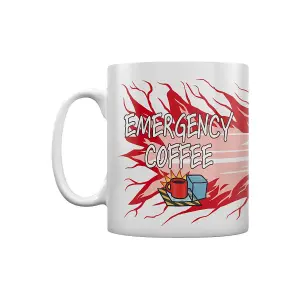 Grindstore Emergency Coffee Mug White/Red (One Size)