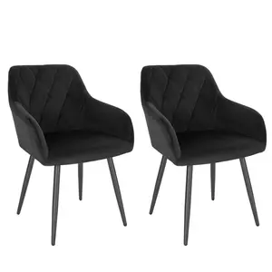 Alvion Upholstered Dining Chair (Set of 2) Black