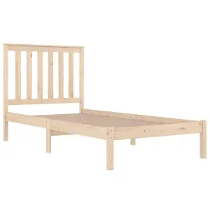 Berkfield Bed Frame Solid Wood Pine 75x190 cm 2FT6 Small Single