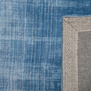 Viscose Rug 200 x 200 cm Grey and Blue ERCIS