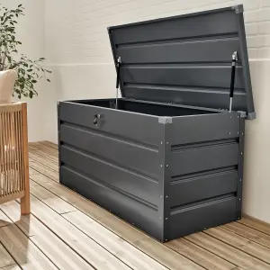 sweeek. Metal garden box 385L Detroit Anthracite 99x61x62 cm