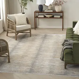 Grey Gold Modern Abstract Easy To Clean Living Room Bedroom & Dining Room Rug-76cm X 122cm