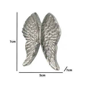 Melody Maison Metallic Silver Angel Wings Drawer Knob