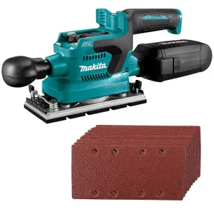 Makita DBO381ZU 18v LXT 1/3 Sheet Brushless Finishing Sander Cordless +10 Sheets