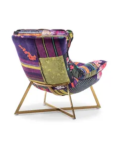 Fabric Patchwork Pierina Accent Chair