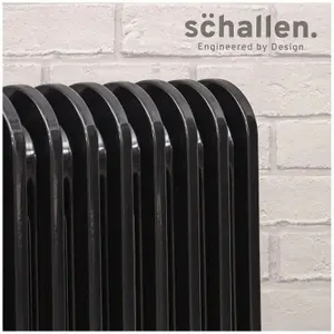 Schallen Oil Filled Radiator 2000W 9 Fin Portable Heater with Thermostat - BLACK