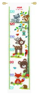 H/CHART FOREST ANIMAL - Counted Cross Stitch Height Chart: Forest Animals II - Vervaco