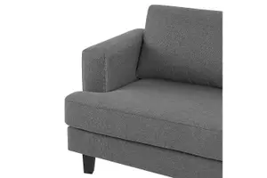 Dale 3 Seater Sofa, Dark Grey Linen Fabric