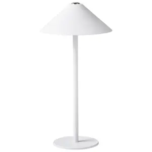 Wireless Metal LED Table Lamp White FRANCOLI