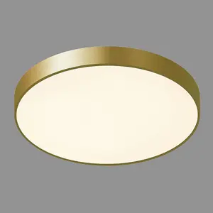 Luminosa Modern LED Flush Ceiling Light Golden, Warm White 3000K 3600lm