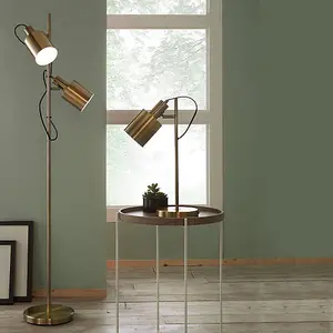 Antique Brass Metal Task Floor Lamp