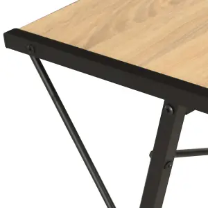 Berkfield Desk with Shelf Black and Oak 116x50x93 cm