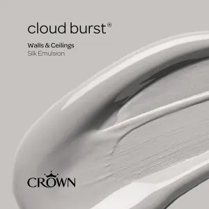 Crown Walls & Ceilings Silk Emulsion Paint Cloud Burst - 5L