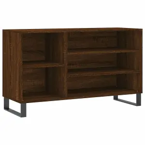 Berkfield Shoe Cabinet Brown Oak 102x36x60 cm Engineered Wood