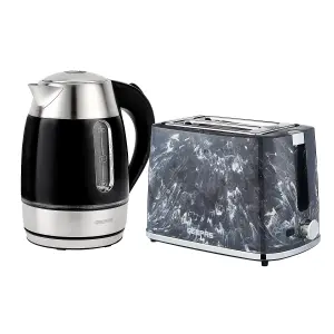 Geepas 1.7L Illuminating Electric Kettle & 900W 2 Slice Bread Toaster Combo Set