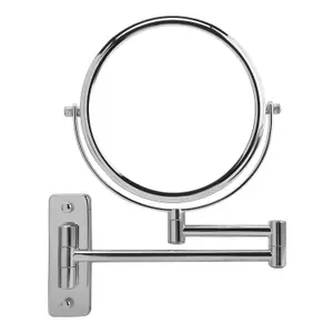 Showerdrape Lindos 3x Magnifying Chrome Extending Wall Mounted Shaving Mirror