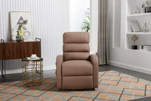 Grace Electric Fabric Single Motor Rise Recliner Lift Mobility Tilt Chair (Mocha)