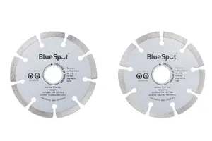 Blue Spot Tools - 2 Pce 115mm (4.5") Segmented Diamond Dry Cutting Disc