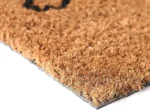 Coco&Coir Natural Coir Rubber Backed Eco-Friendly Indoor Outdoor Pet series Dog, Puppy Entrance Door Mat 45 x 75 cm DOG LOVE