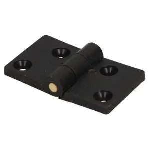 Black Reinforced Nylon Plastic Hinge 38x67mm Italian Made Industrial Quality 4PK