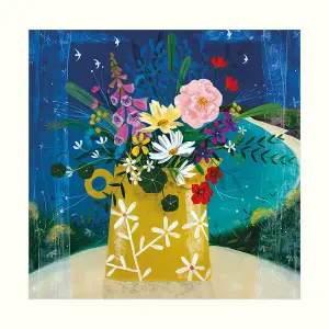 Julia Crossland Summer Posy Print Multicoloured (40cm x 40cm)