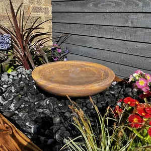 Sandstone Babbling Bowl 45cm Natural Stone Solar Water Feature