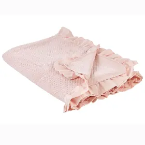 Bedspread HATTON Cotton 200 x 220 cm Pastel Pink