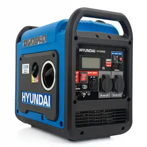 Hyundai 2200W  2.2kW Petrol Inverter Generator Pure Sine Wave Output Lightweight, Quiet Running HY2250Si