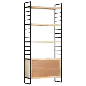 Berkfield 4-Tier Bookcase 80x30x180 cm Solid Mango Wood