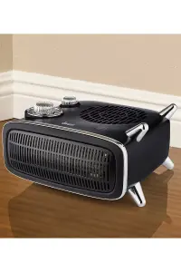 Swan Vertical 2000W Fan Heater Black