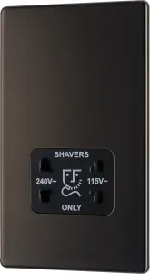 BG FBN20B Nexus Screwless Flat-Plate Shaver Socket Outlet Dual Voltage