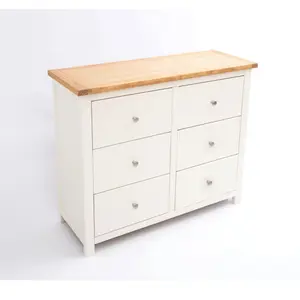 Maggiori 6 Drawer Chest of Drawers Chrome Knob