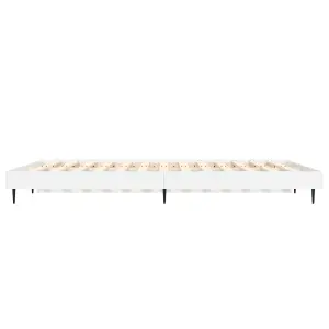 Berkfield Bed Frame High Gloss White 140x190 cm Engineered Wood