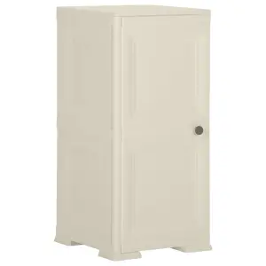 Berkfield Plastic Cabinet 40x43x85.5 cm Wood Design Cream