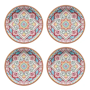 Purely Home Rio Corte Melamine Dinner Plates - Set of 4