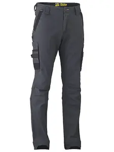 BISLEY WORKWEAR FLX & MOVE STRETCH UTILITY CARGO TROUSER CHARCOAL 40S