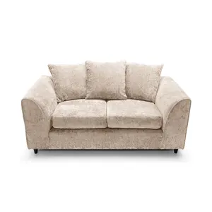 Harriet Crushed Chenille 2 Seater Sofa in Cream