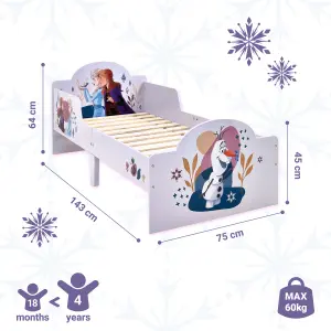 Disney Frozen Toddler Bed: Sturdy Engineered Wood Construction, Fits 140cm x 70cm Mattress (Mattress not included)